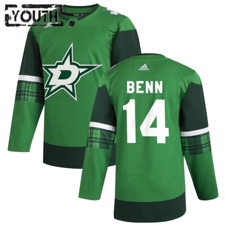 Dresovi Dallas Stars Jamie Benn 14 Adidas 2019-2020 St. Patrick's Day Authentic - Dječji